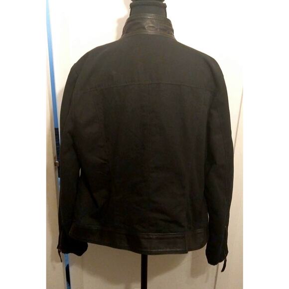 Lucky Brand Edgy Women’s Black Zip Up Moto Jacket Size Large Style 7W30594C170 - Picture 3 of 13